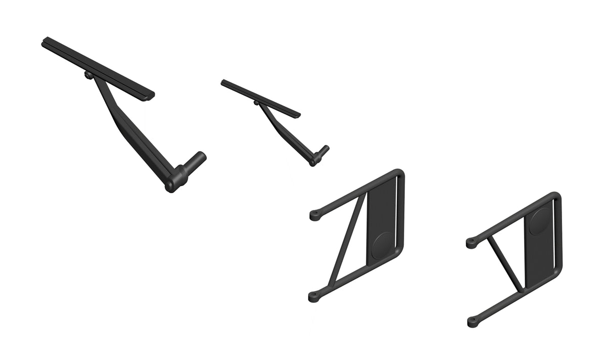 Amewi Windscreen Wipers & Mirrors for 22390, 22436 U.S. Military Truck
