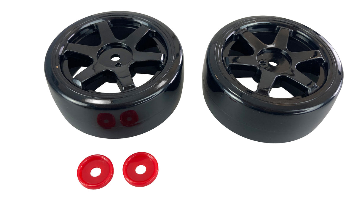 2PCS Drift Wheel Set for MJX Hyper Go VW Polo R 1/14