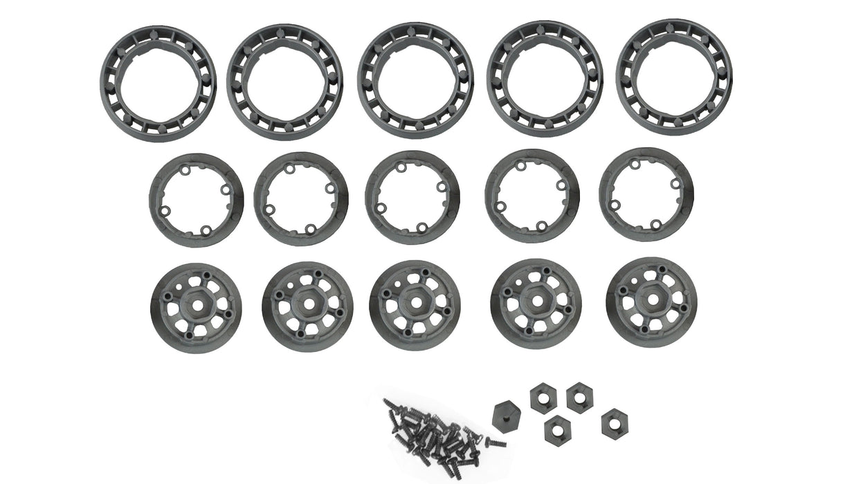 Bead Lock Felgenset Grau für AMXRock AM18 1/18