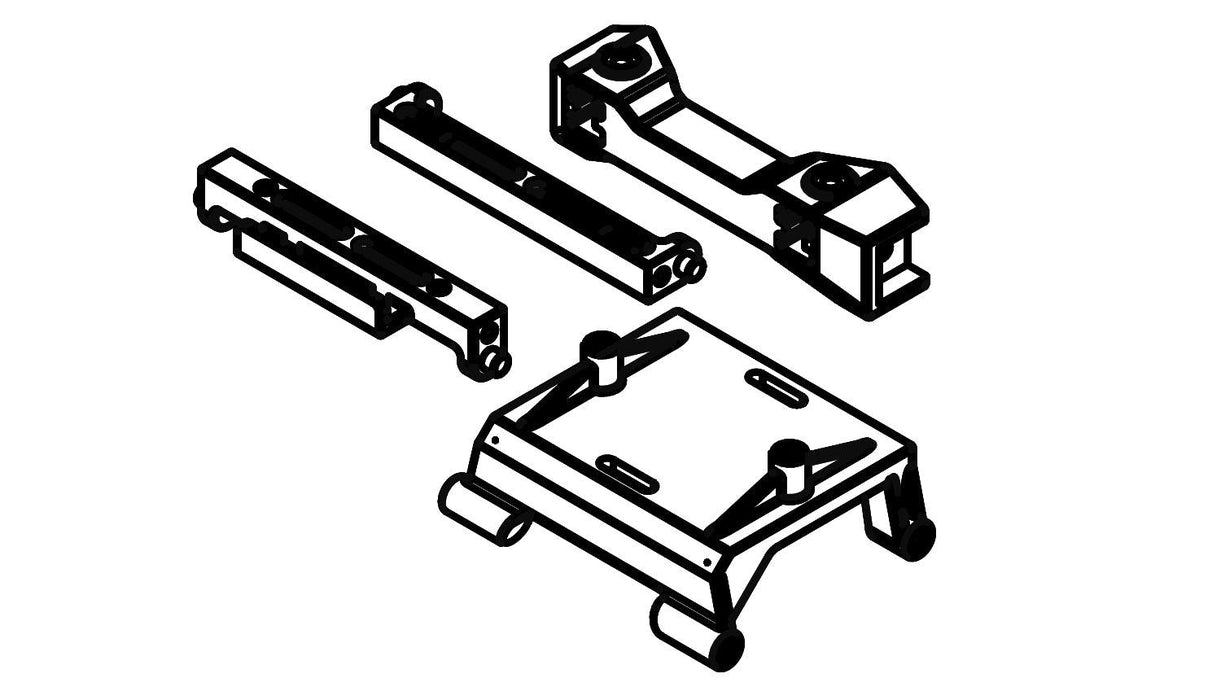 Kit de montage sur châssis pour AMX Rock RCX8P, PS, PT 1/8 Etc...