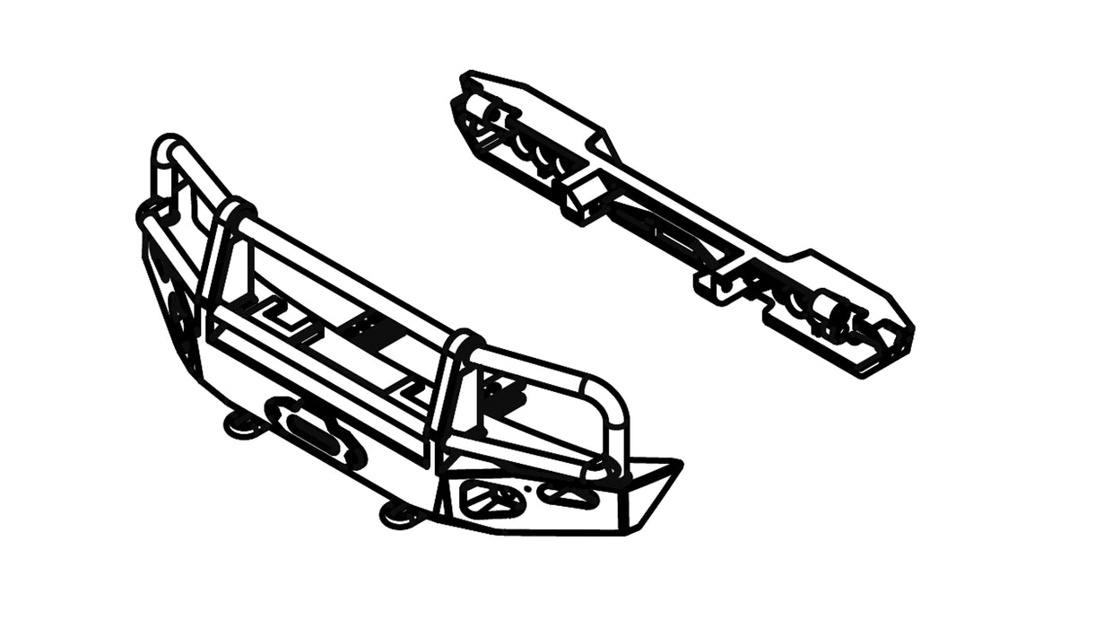 Vordere und hintere Stoßstangen für AMX Rock RCX10P 1/10 usw.