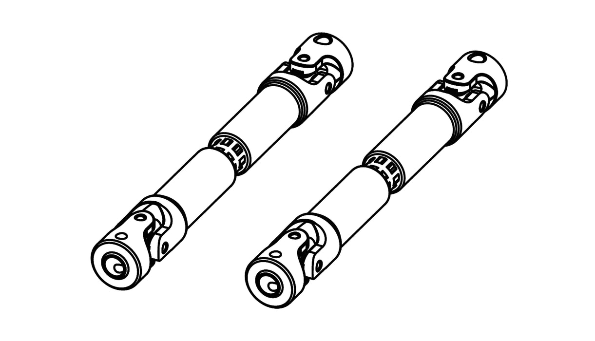 Central Drive Shafts for AMX Rock RCX10P 1/10 Etc... (Plastic)