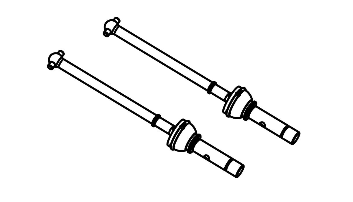 2PCS Universal Drive Shafts for AMX Rock RCX10P 1/10 Etc...