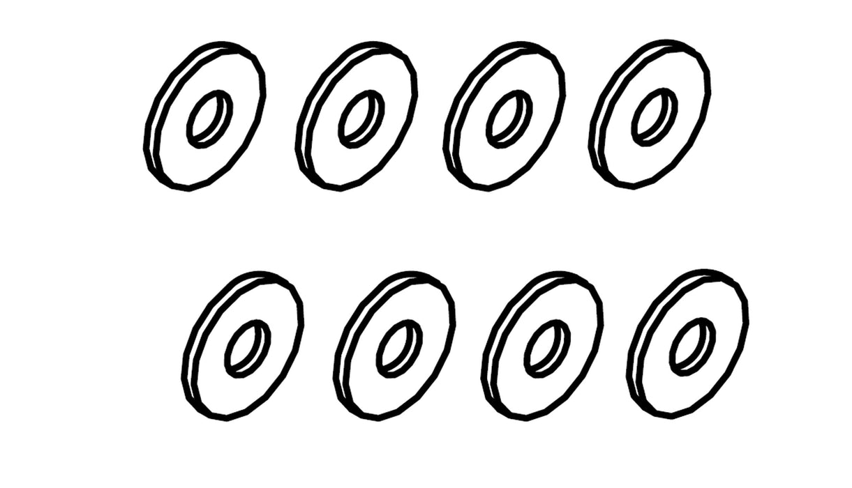 6x2,5x0,5 Unterlegscheiben für AMX Rock RCX8P, PS, PT 1/8 usw.