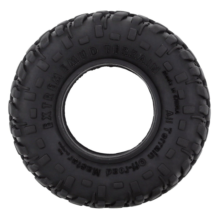 1.0" 49mm Tire Set for 1/24 Crawler (Rubber N1) Band en/of Velg Injora 