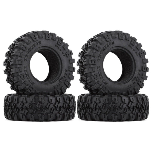 1.0" 52mm Tires Set for 1/24 Crawler (Rubber N1) Band en/of Velg Injora 