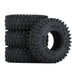 1.0" 52mm Wheel Tires Set for 1/24 Crawler (Rubber N1) Band en/of Velg Injora 