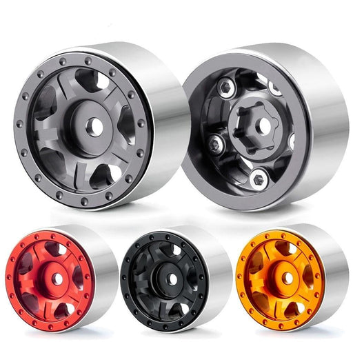 1.0" Beadlock Wheel Rims for 1/24 Crawler (Aluminium) Band en/of Velg Yeahrun 