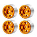 1.0" Beadlock Wheel Rims for 1/24 Crawler (Aluminium) Band en/of Velg Yeahrun Orange 4Pcs 