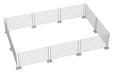1-10PCS 1/14 Scale Simulation Construction Site Fence (Metaal) Onderdeel upgraderc 10 pcs 