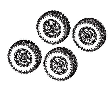 1.2" Tracking A/T Radsatz für HobbyPlus CR18P 1/18