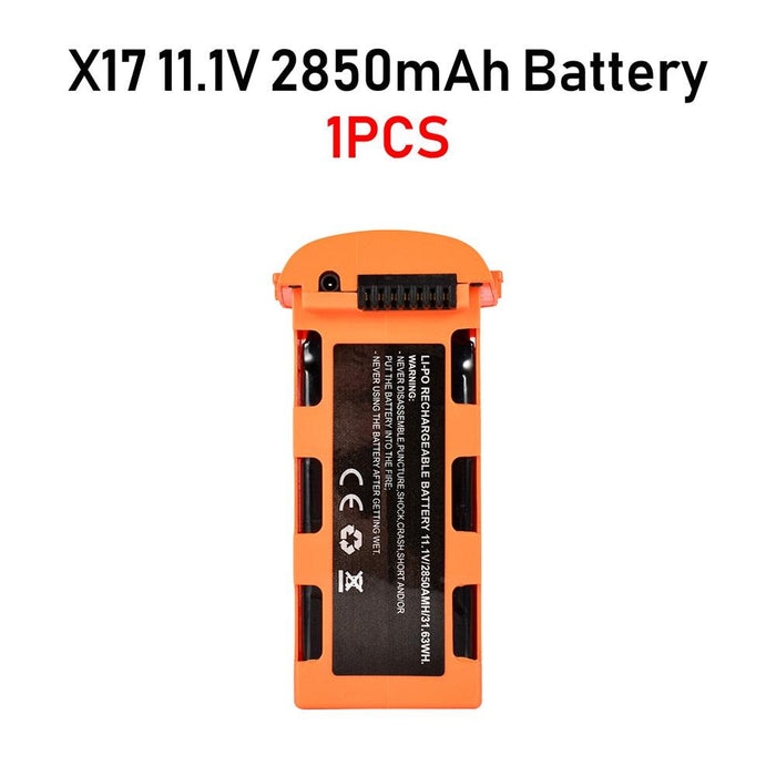 1~3PCS JJRC X17 Drone 11.1V 2850mAh 31.63WH LiPo Batteries - upgraderc