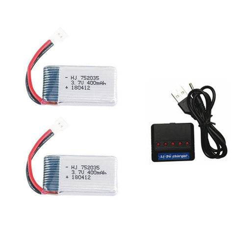 1-5PCS OEM 3.7V 400mAh Lipo Accu w/ Charger - upgraderc
