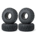 1.9" Beadlock Wheel Rim Tires for 1/10 Crawler (Aluminium+Rubber) Band en/of Velg Yeahrun 4Pcs Tires 