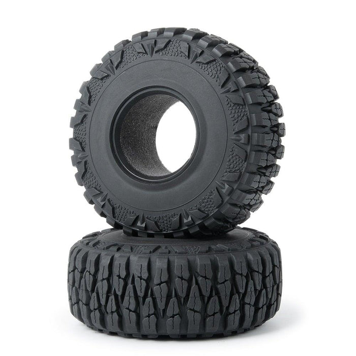 1.9" Beadlock Wheel Rim Tires for 1/10 Crawler (Aluminium+Rubber) Band en/of Velg Yeahrun 2Pcs Tires 