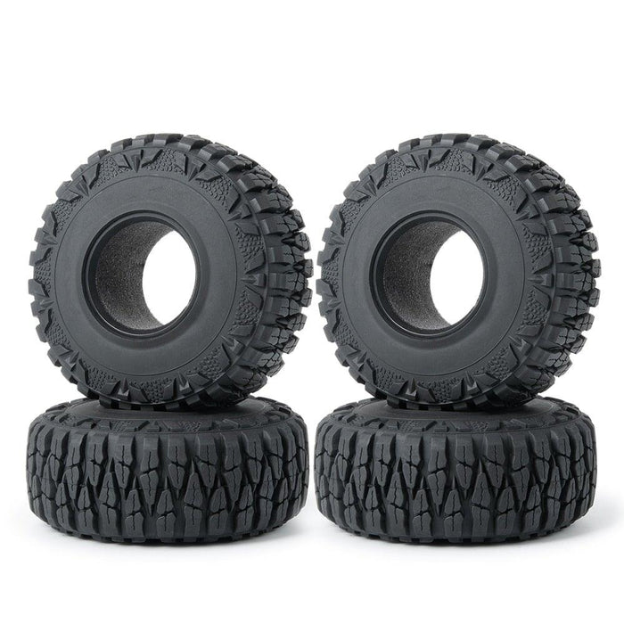 1.9" Beadlock Wheel Rims Tires for 1/10 Crawler (Aluminium+Rubber) Band en/of Velg Yeahrun 4Pcs Tires 