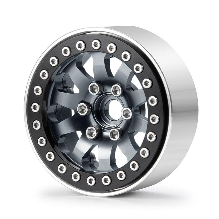 1.9" Beadlock Wheel Rims Tires for 1/10 Crawler (Aluminium+Rubber) Band en/of Velg Yeahrun 1Pcs Titanium Rim 