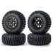 1.9" Beadlock Wheel Rims Tires for 1/10 Crawler (Aluminium+Rubber) Band en/of Velg Yeahrun 