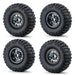 1.9" Beadlock Wheel Rims Tires for 1/10 Crawler (Aluminium+Rubber) Band en/of Velg Yeahrun Titanium Set 