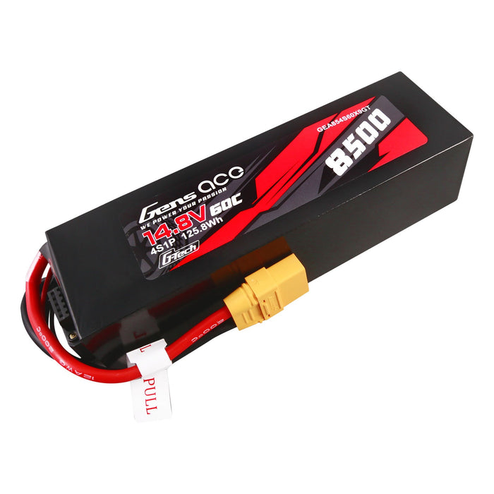 Gens Ace G-Tech 8500mAh 14.8V 60C 4S1P Lipo Battery (XT90)
