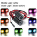 10~22mm LED Angel Eye Headlight for Traxxas, Axial 1/10 Onderdeel Yeahrun 17mm Colorful White 