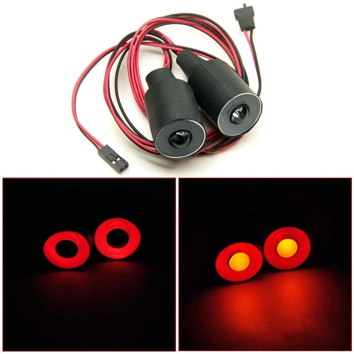 10~22mm LED Angel Eye Headlight for Traxxas, Axial 1/10 Onderdeel Yeahrun 22mm Red Yellow 