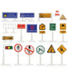 10-300PCS Race Track Road Sign and Barriers Onderdeel upgraderc project road sign 