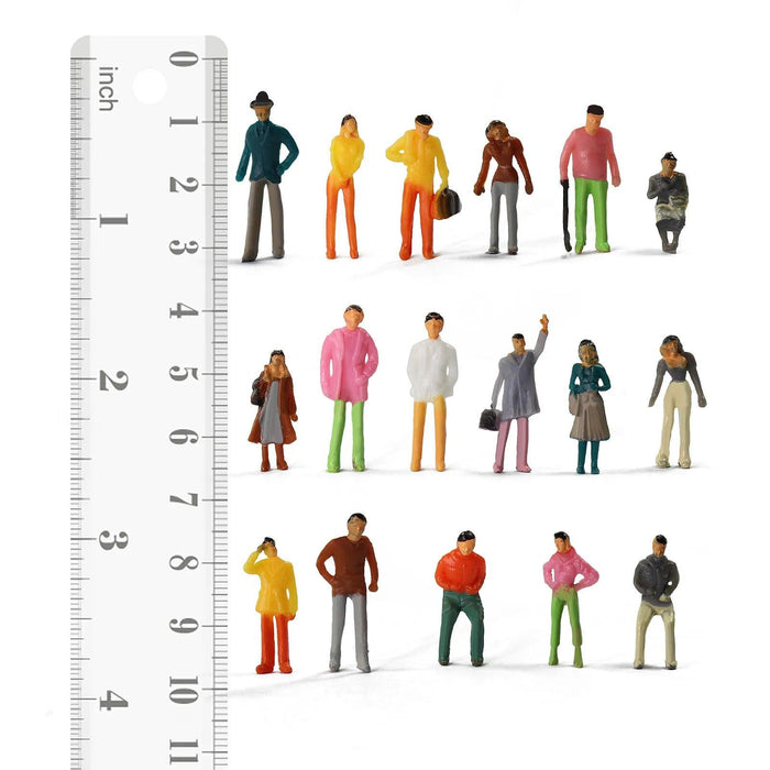 100PCS HO OO Scale Human Figures 1/75 (Plastic) - upgraderc