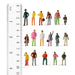 100PCS HO OO Scale Human Figures 1/75 (Plastic) - upgraderc