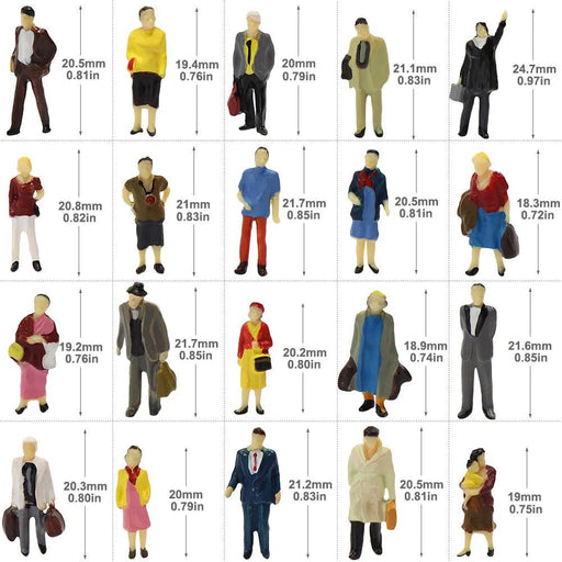 100PCS HO Scale Human Figures 1/87 (Plastic) P8715 - upgraderc