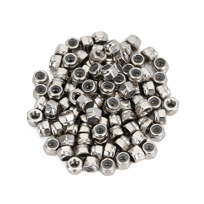 100PCS M2 Nuts for 1/16 1/18 1/24 Crawler (Metaal) Schroef Injora 100PCS Silver 