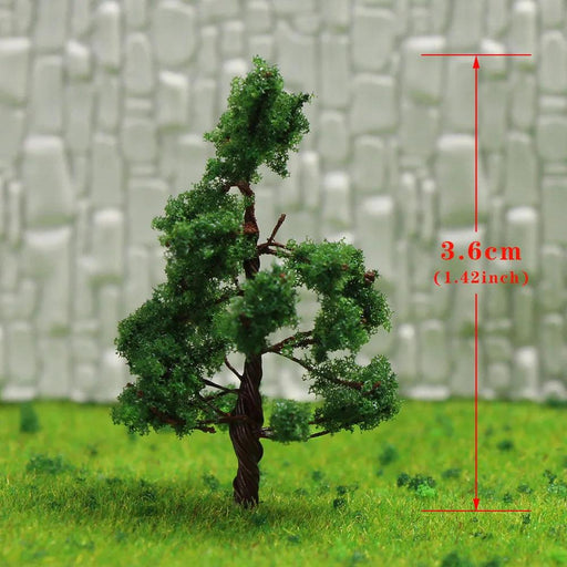 100PCS N Scale Model Green Trees 1/160 (Plastic) D3813 - upgraderc