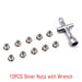 10/30PCS M4 Wheel Lock Nuts w/ Wrench (Metaal) Schroef Injora 10PCS with Wrench 