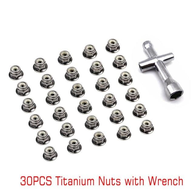 10/30PCS M4 Wheel Lock Nuts w/ Wrench (Metaal) Schroef Injora 30PCS with Wrench 2 