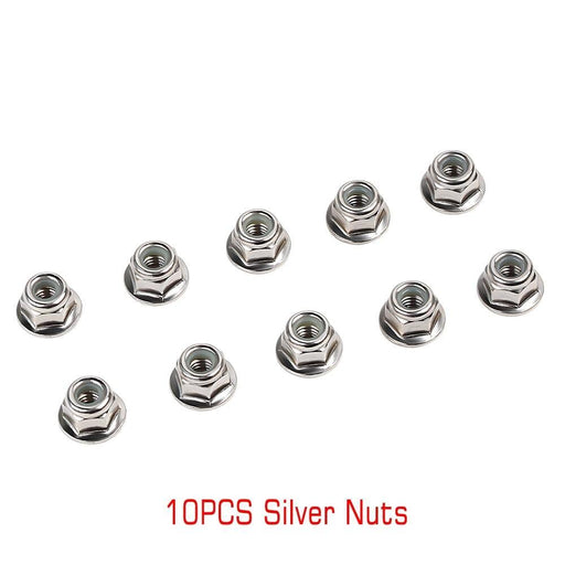 10/30PCS M4 Wheel Lock Nuts w/ Wrench (Metaal) Schroef Injora 10PCS Nut Silver 