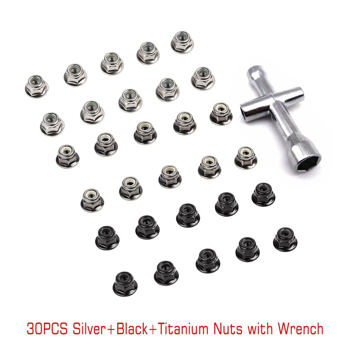 10/30PCS M4 Wheel Lock Nuts w/ Wrench (Metaal) Schroef Injora 30PCS with Wrench 3 