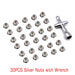 10/30PCS M4 Wheel Lock Nuts w/ Wrench (Metaal) Schroef Injora 30PCS with Wrench 