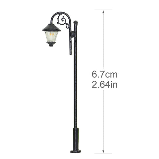 10PCS HO Scale Street Lamp LYM37 1/87 (Metaal) - upgraderc