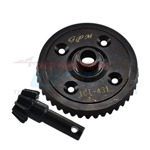 10T/43T Drive Umbrella Gear for Traxxas Sledge 1/8 (Staal) Onderdeel GPM 