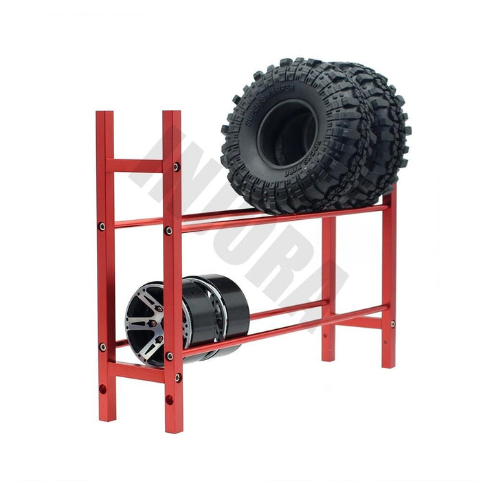 1/10 1.9" 2.2" Wheel Rim Tire Rack (Alloy) Onderdeel Injora Red 