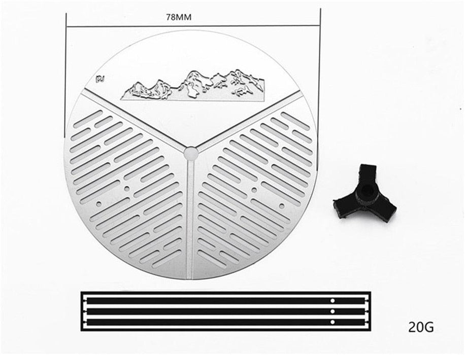 1/10 78mm Spare Tire Cover (Metaal) - upgraderc