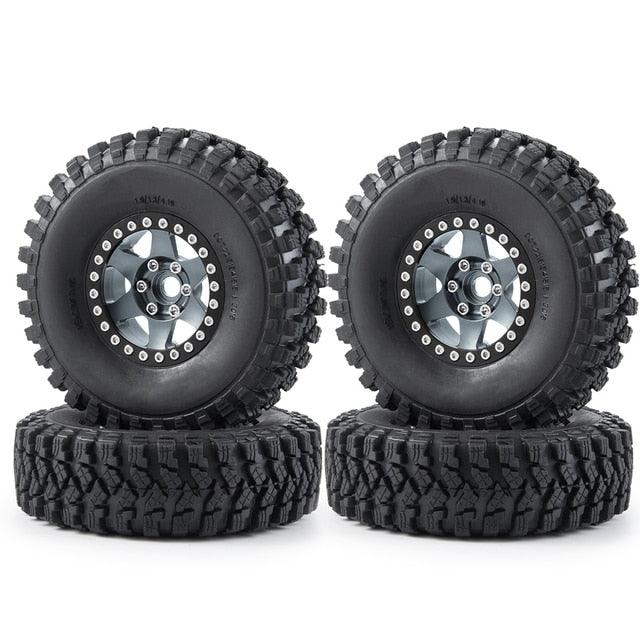 1/10 Crawler beadlock wheels 1.9" (Metaal) Band en/of Velg Yeahrun Grey 