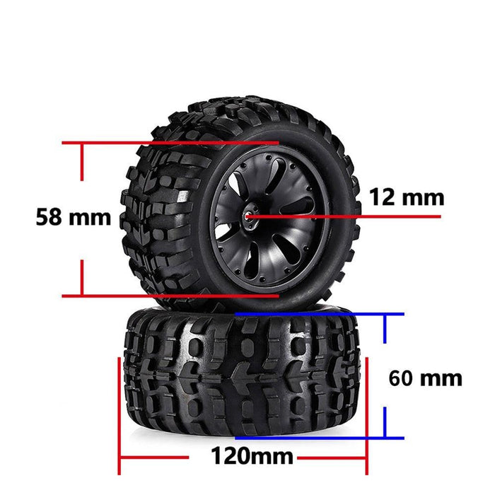 1/10 Truggy heavy duty wheels 1.9" (Plastic) - upgraderc