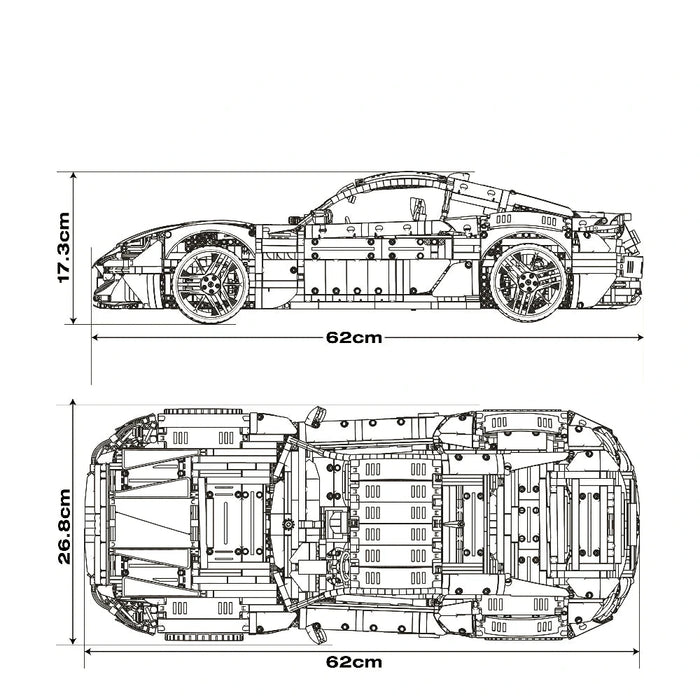 Reobrix 11010 GranTurismo Maserati Building Blocks Model (5480 Stukken)