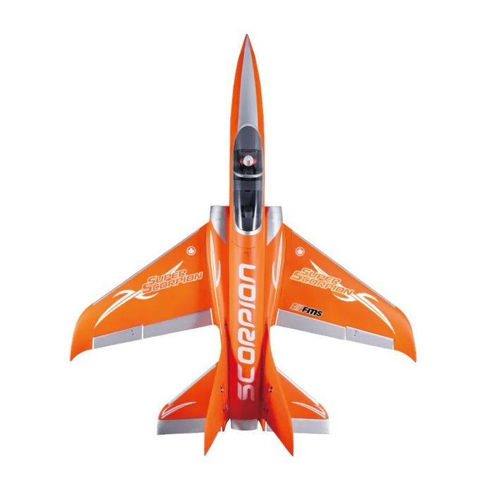 FMS 90mm 6S Super Scorpion V2 EDF Jet BNF (Orange)