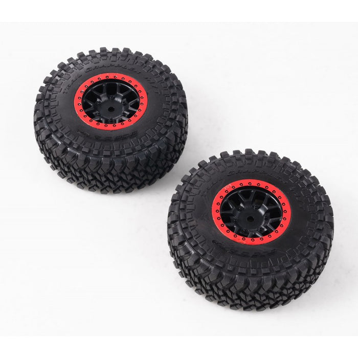 2PCS Wheel Set for FMS FSC18 Bronco U4 1/18 (Red)
