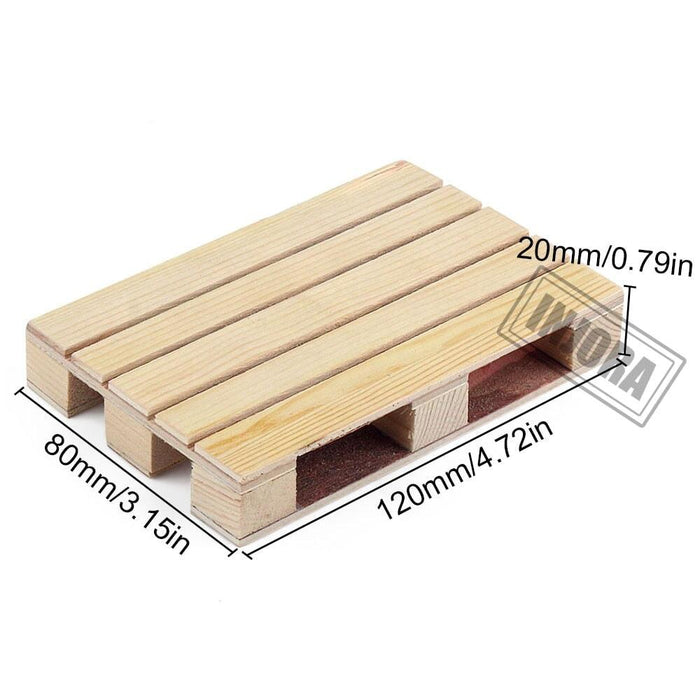 120x80mm 1/10 Wooden Pallet (Hout) Onderdeel Injora 