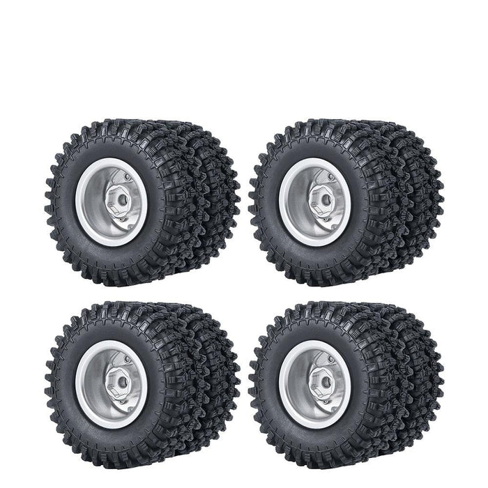 1/24 4 Tire Wheel Crawler Wheel Set (Metaal+Rubber) - upgraderc