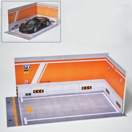 1/24 Scale Parking Lot Garage Scene (PVC) Onderdeel upgraderc orange 
