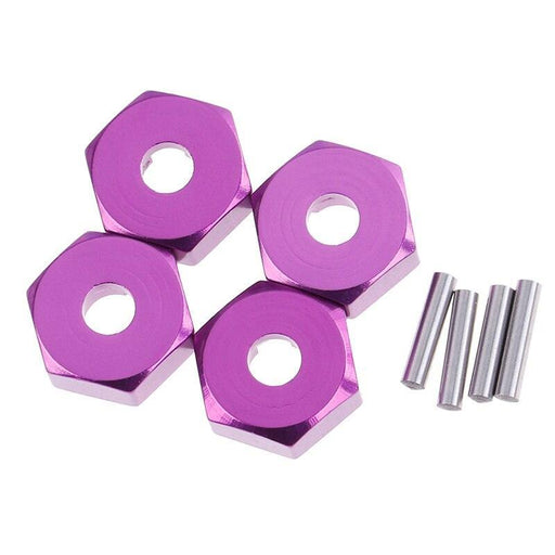 12mm aluminium wheel hex (4mm shaft) - upgraderc